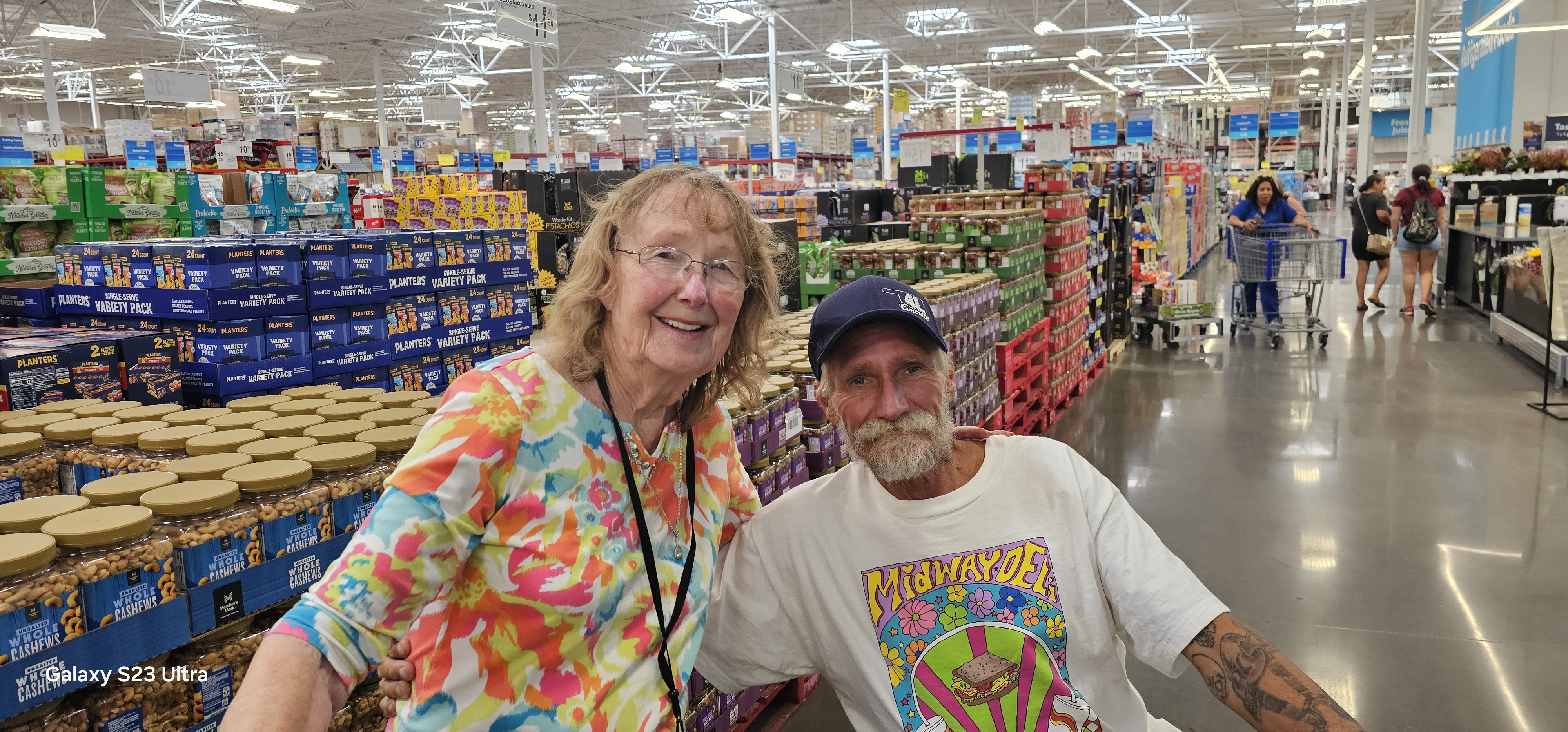 Lonnie shopping at Sam's Club with Nadine